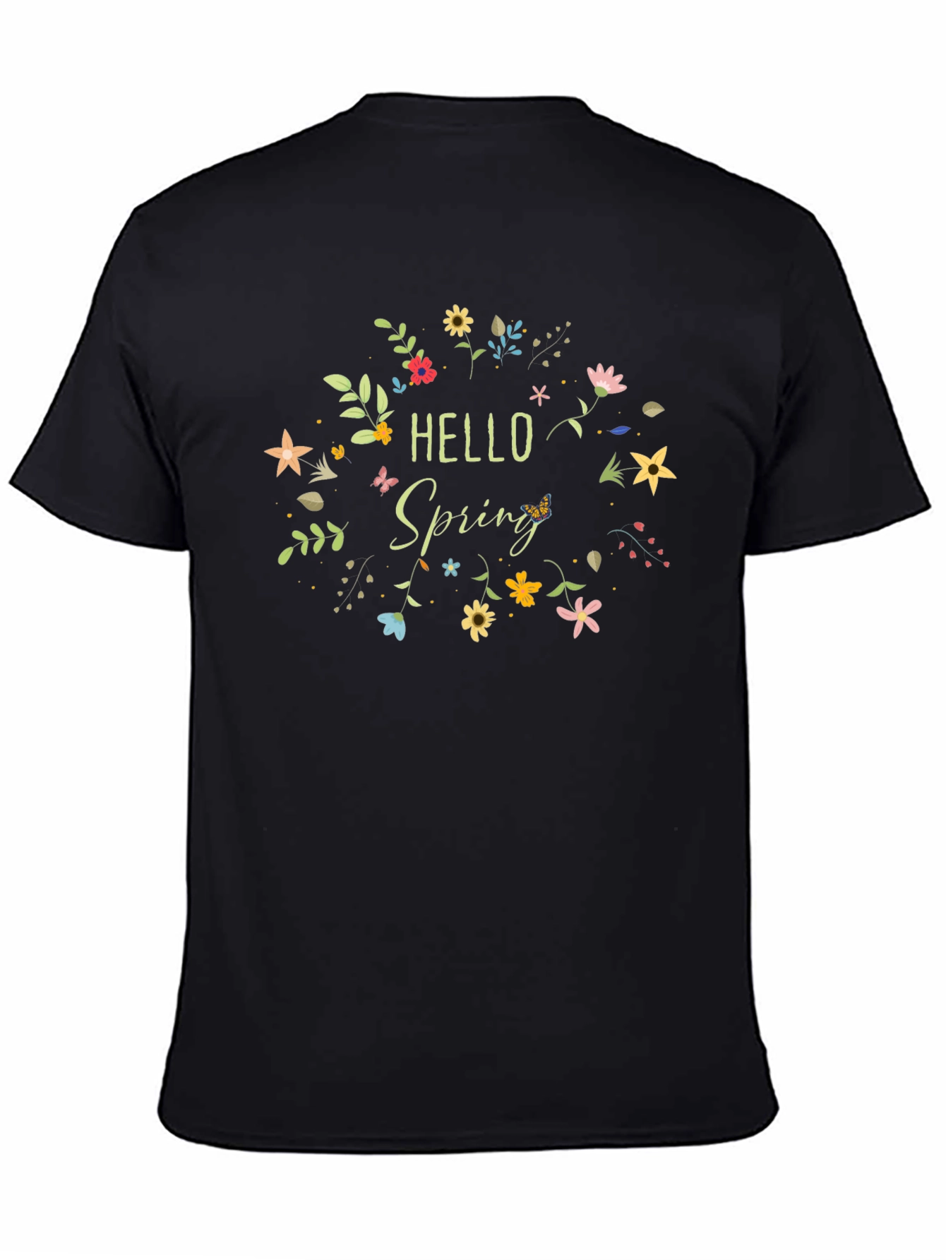 Hello Spring Floral Graphic T-Shirt