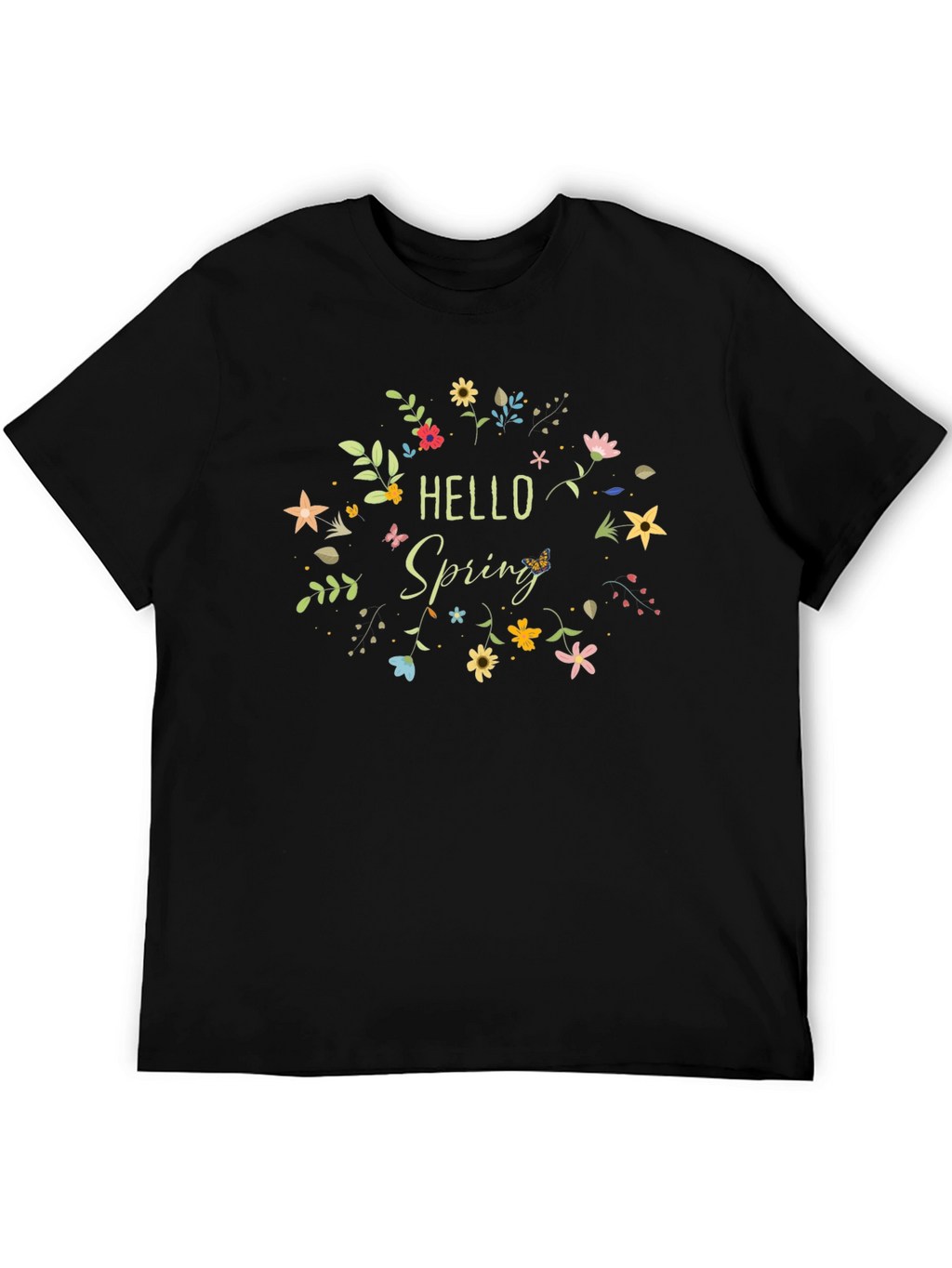 Hello Spring Floral Graphic T-Shirt