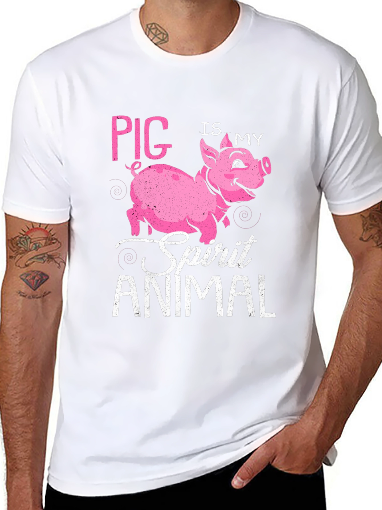 Pig Is My Spirit Animal T-Shirt - Black