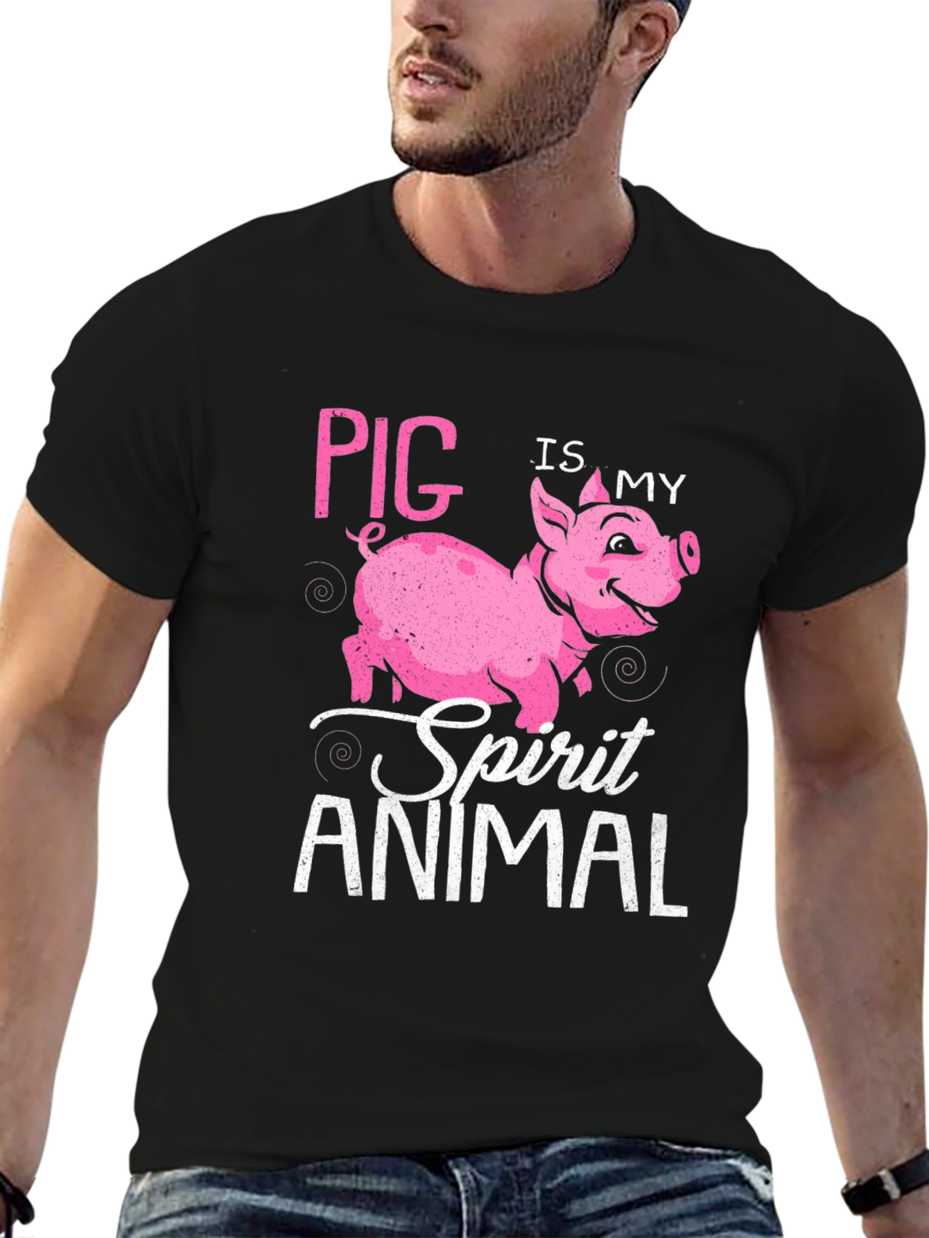 Pig Is My Spirit Animal T-Shirt - Black