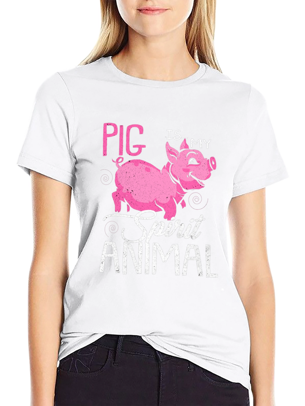 Pig Is My Spirit Animal T-Shirt - Black