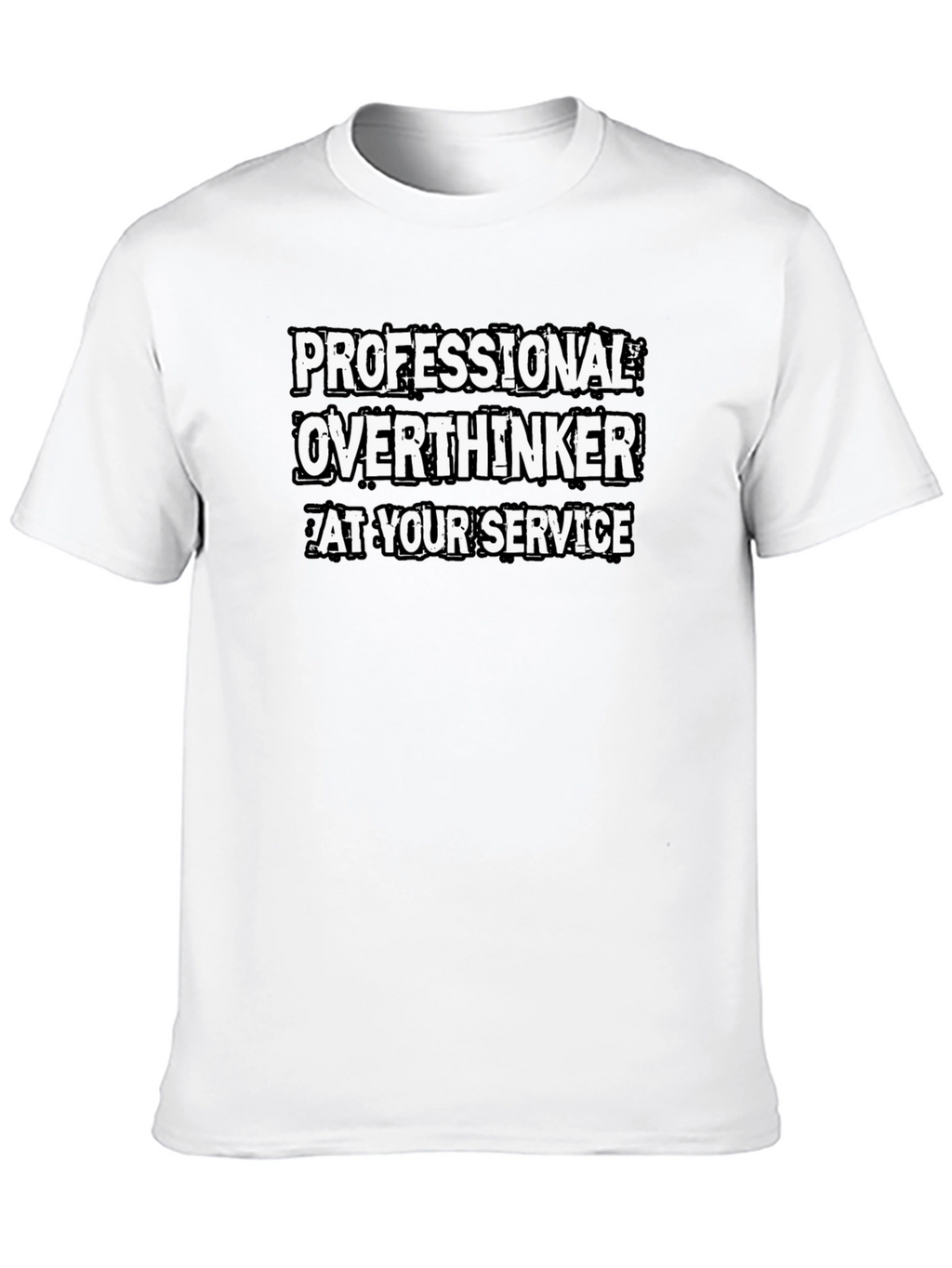 Professional Overthinker T-Shirt - Black Cotton Tee