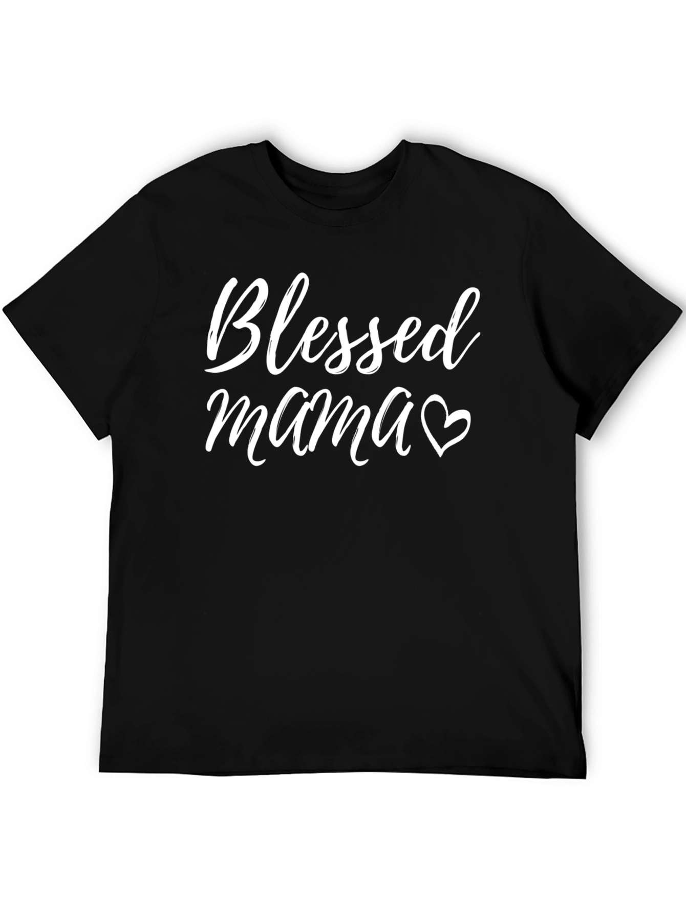 Blessed Mama Heart Graphic Tee - Trendy Mothers Day Shirt