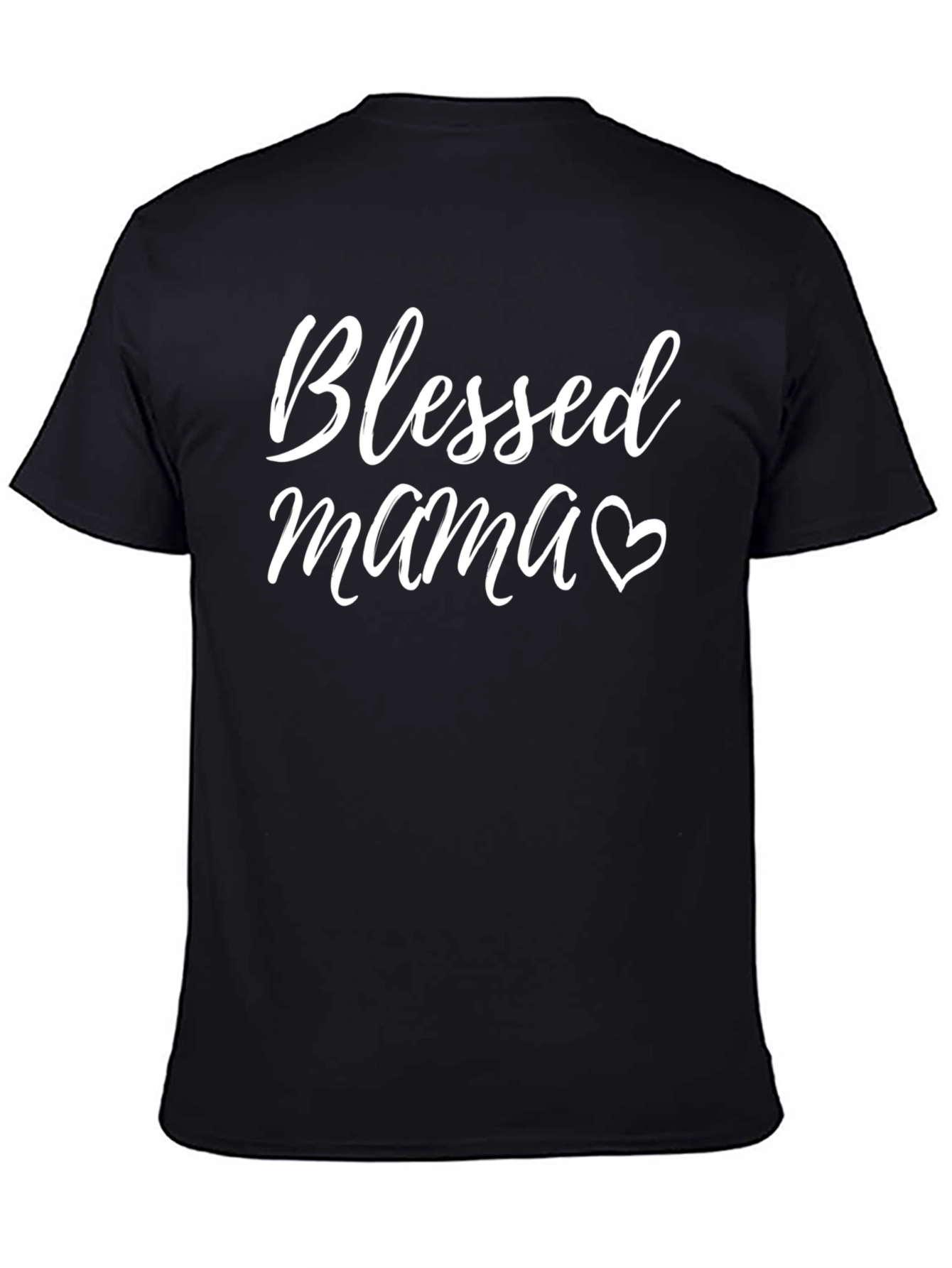 Blessed Mama Heart Graphic Tee - Trendy Mothers Day Shirt