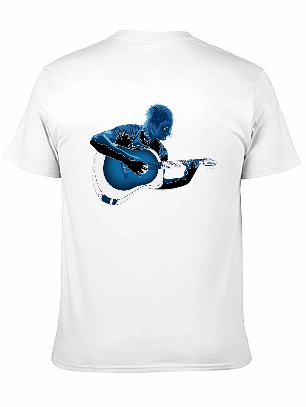 Guitar Player Graphic T-Shirt - Black