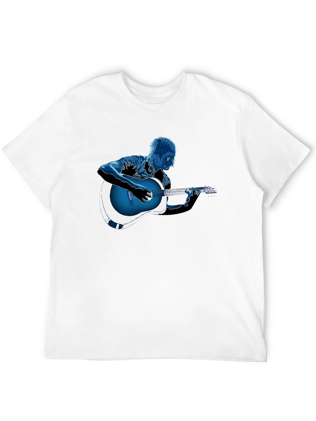 Guitar Player Graphic T-Shirt - Black