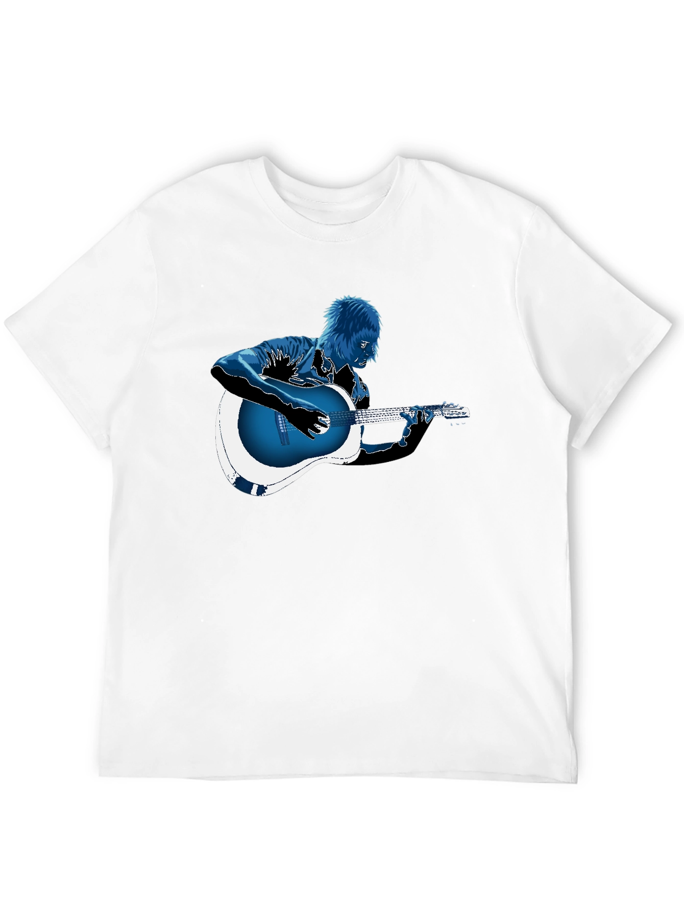 Guitar Player Graphic T-Shirt - Black