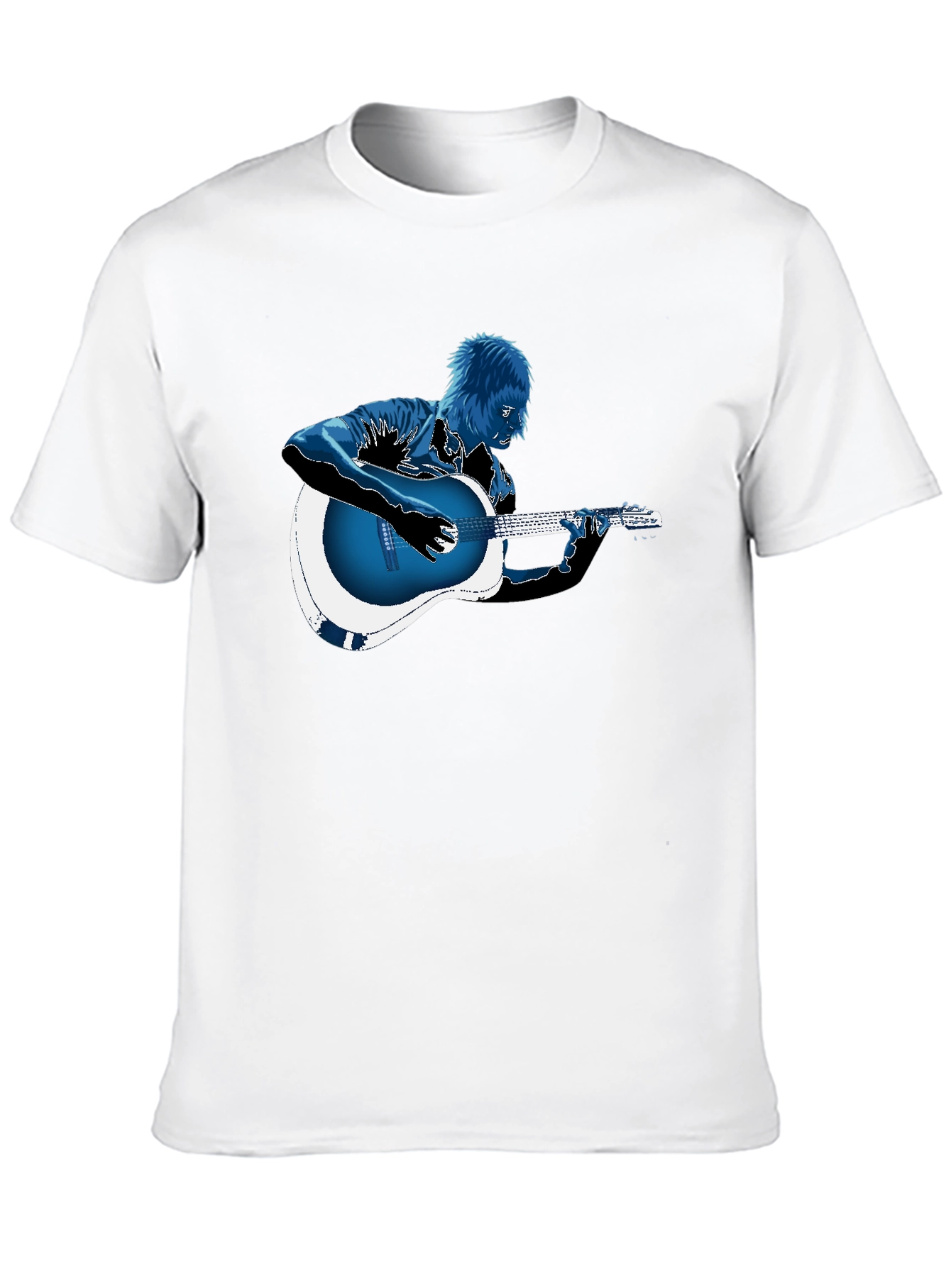 Guitar Player Graphic T-Shirt - Black