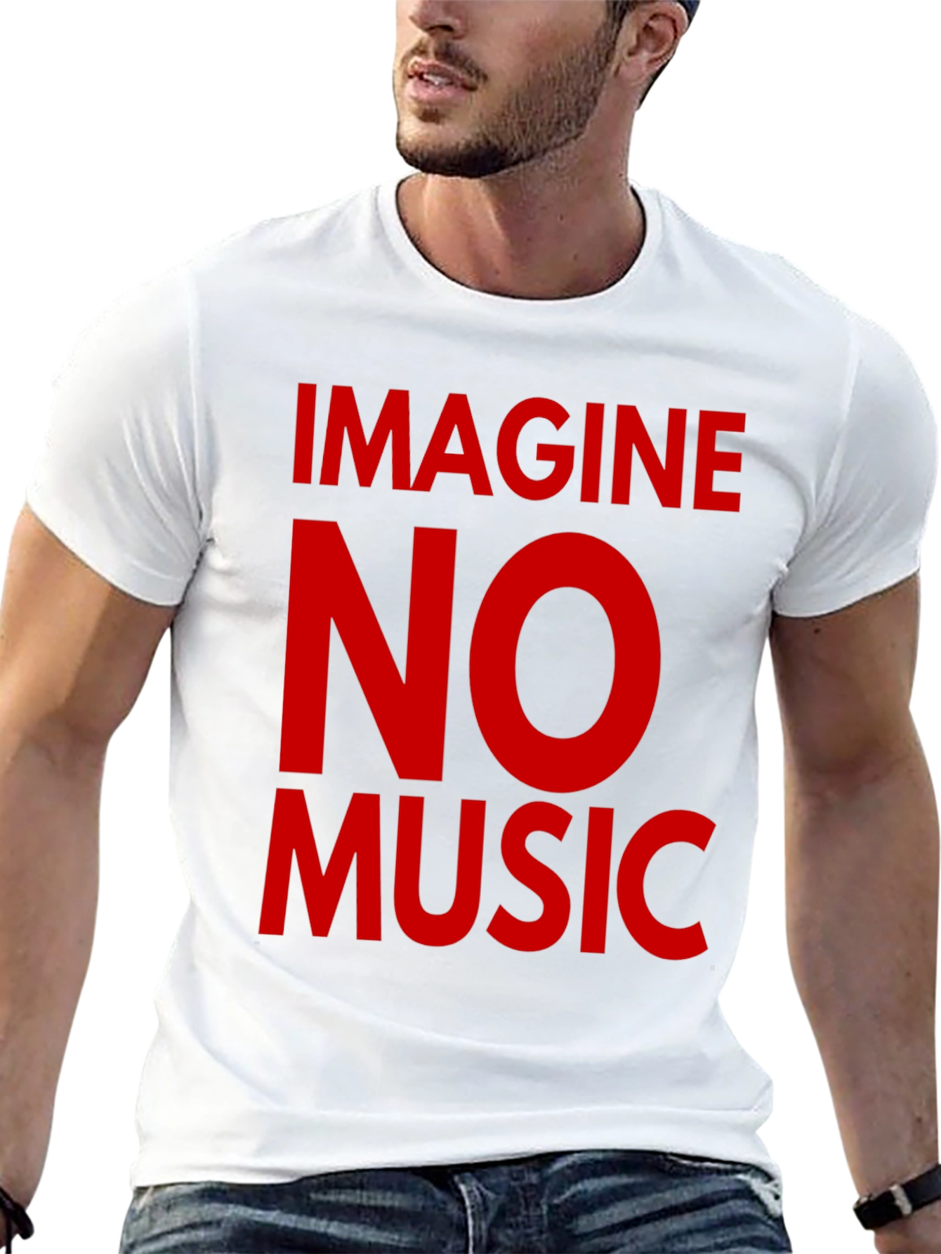 Imagine No Music Black T-Shirt