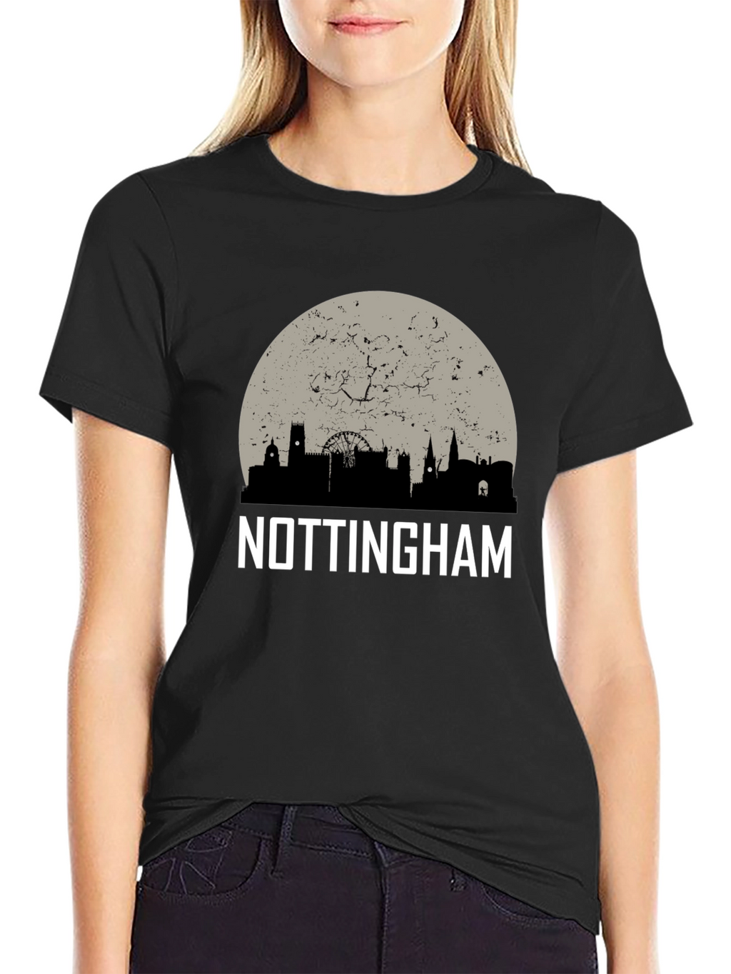 Nottingham Skyline Graphic Tee - Cityscape T-Shirt