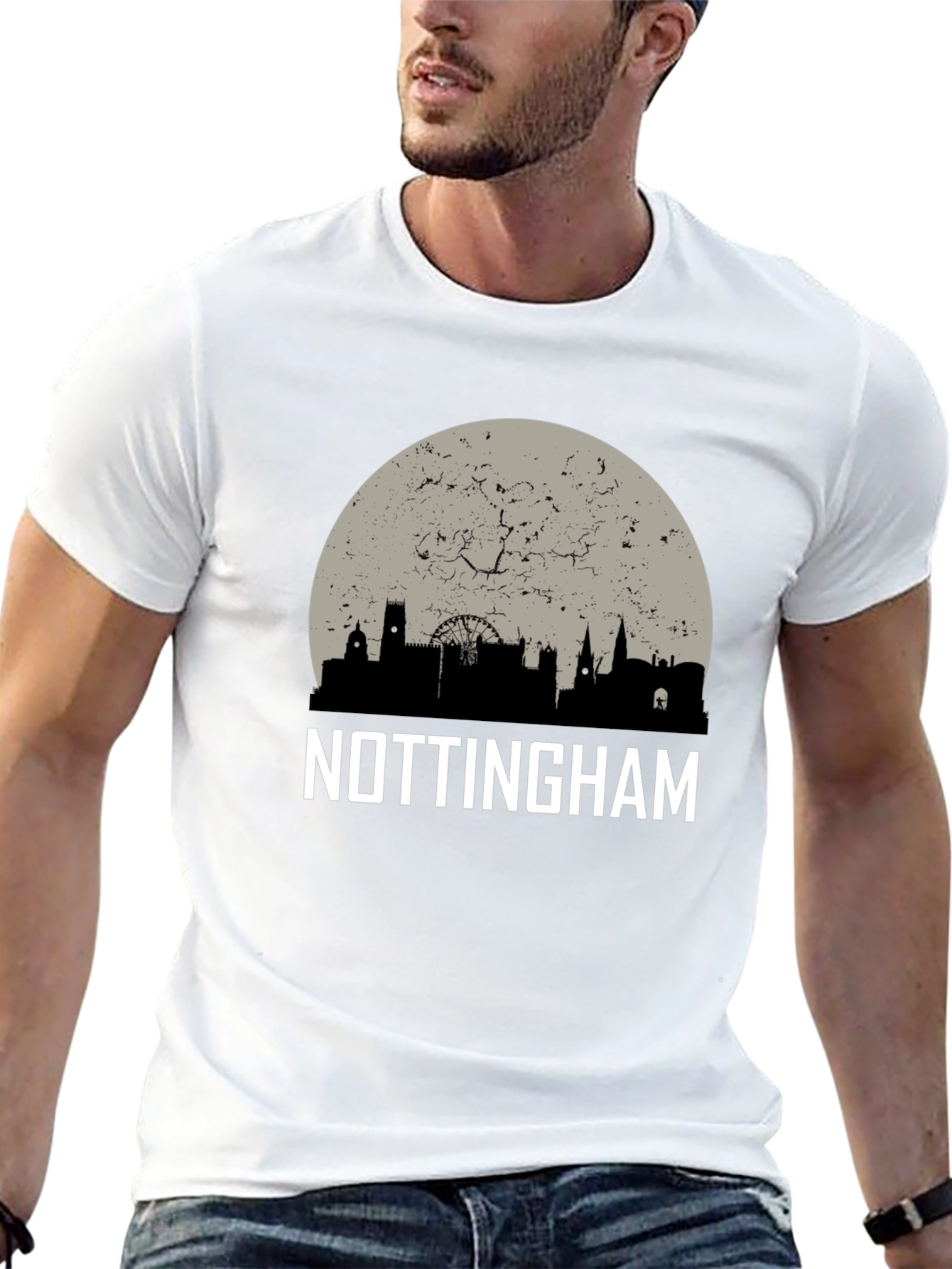 Nottingham Skyline Graphic Tee - Cityscape T-Shirt