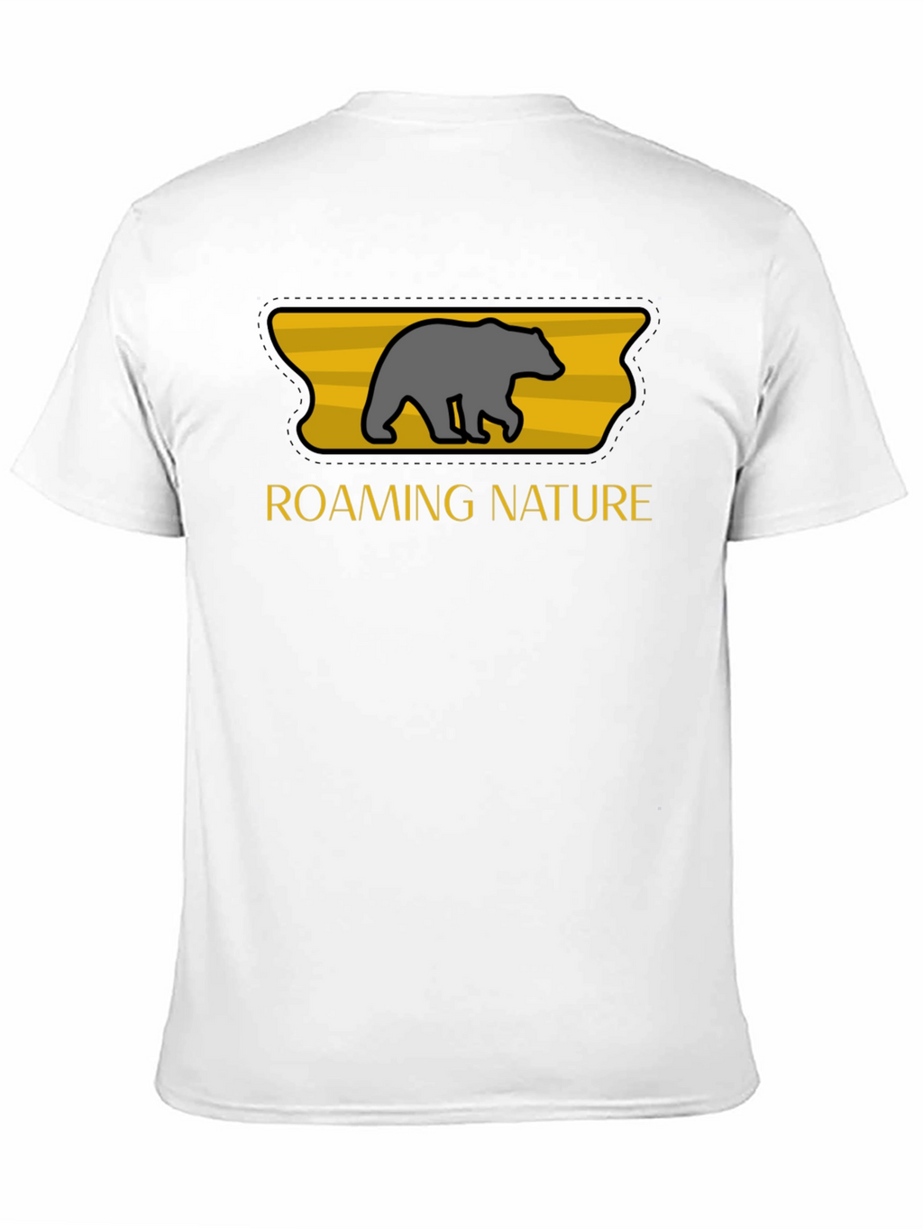 Roaming Nature Bear Graphic Tee - Black