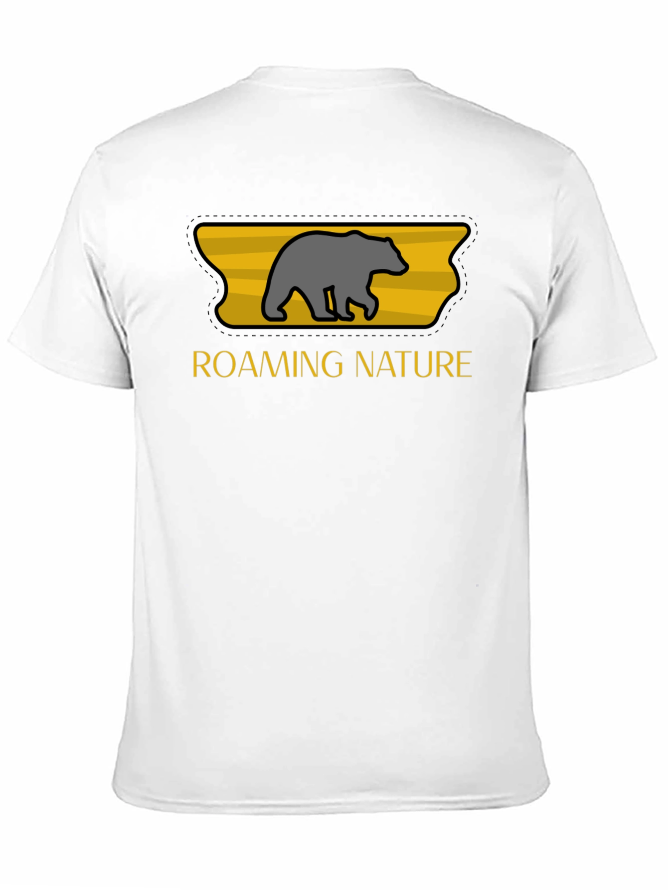 Roaming Nature Bear Graphic Tee - Black