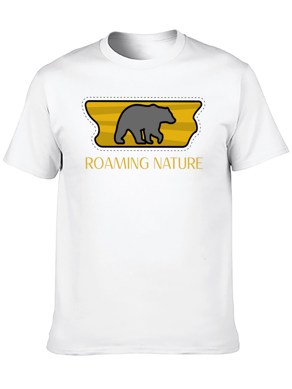Roaming Nature Bear Graphic Tee - Black
