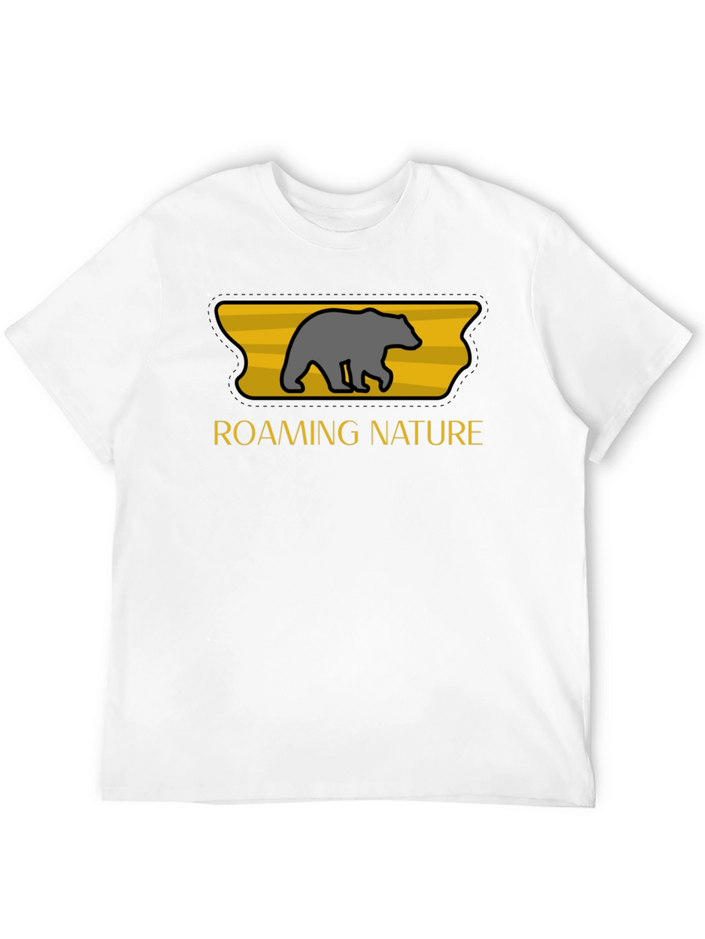 Roaming Nature Bear Graphic Tee - Black