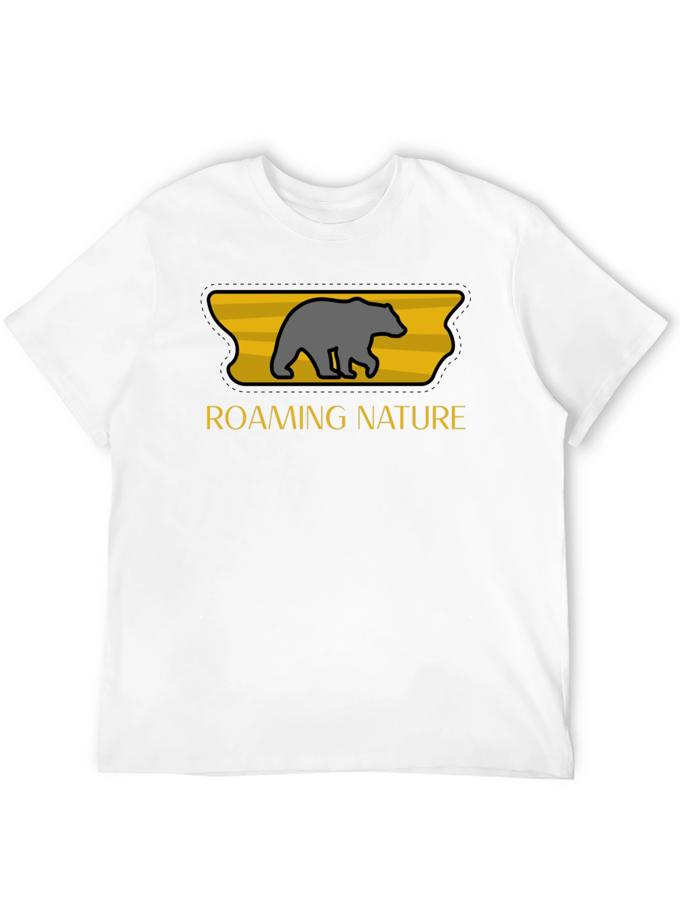 Roaming Nature Bear Graphic Tee - Black