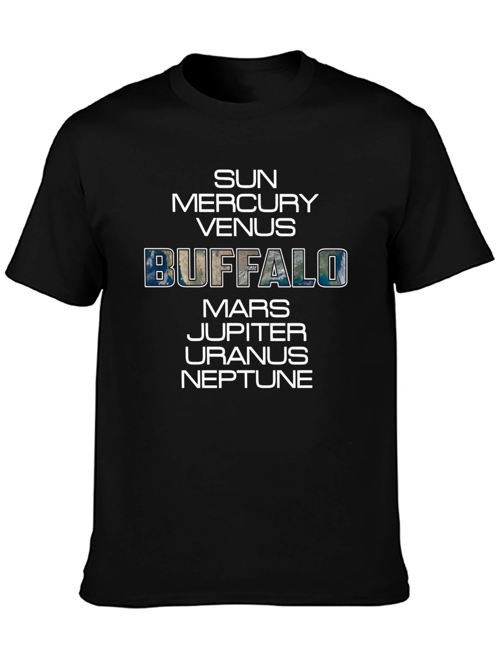 Buffalo Solar System Planets Graphic T-Shirt
