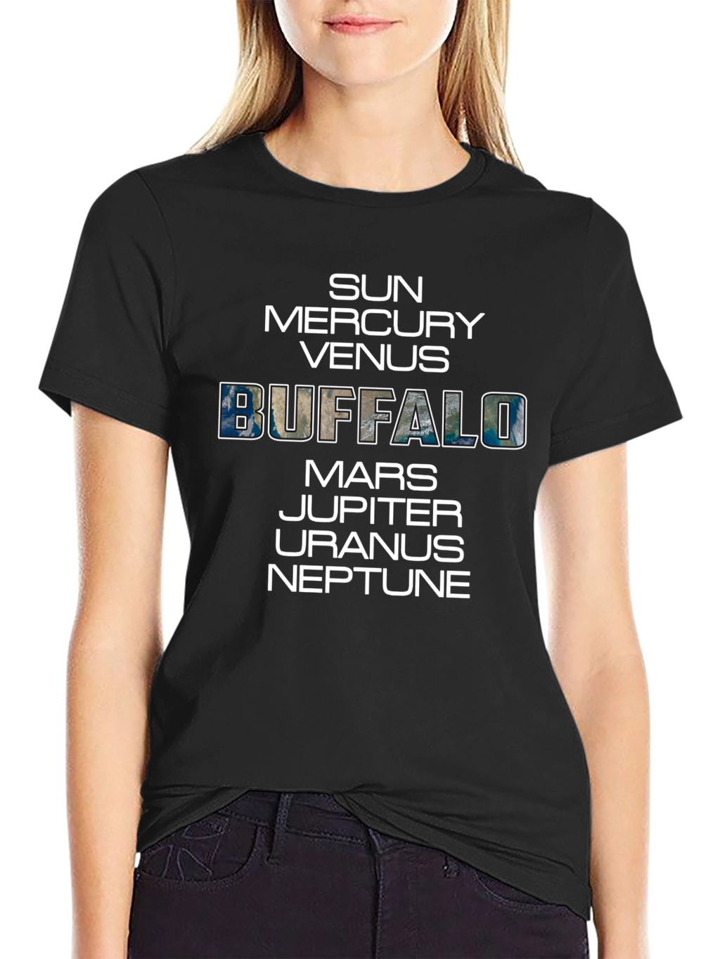Buffalo Solar System Planets Graphic T-Shirt