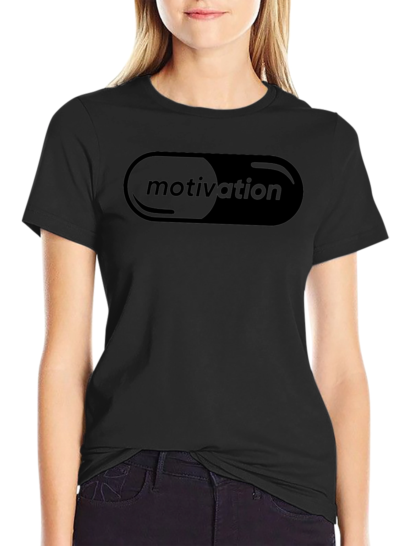 Motivation Pill T-Shirt - Black Cotton Tee