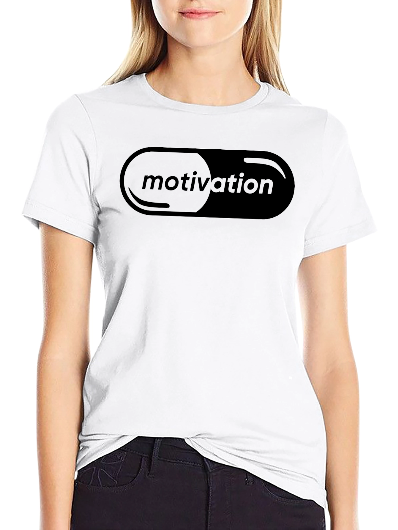 Motivation Pill T-Shirt - Black Cotton Tee