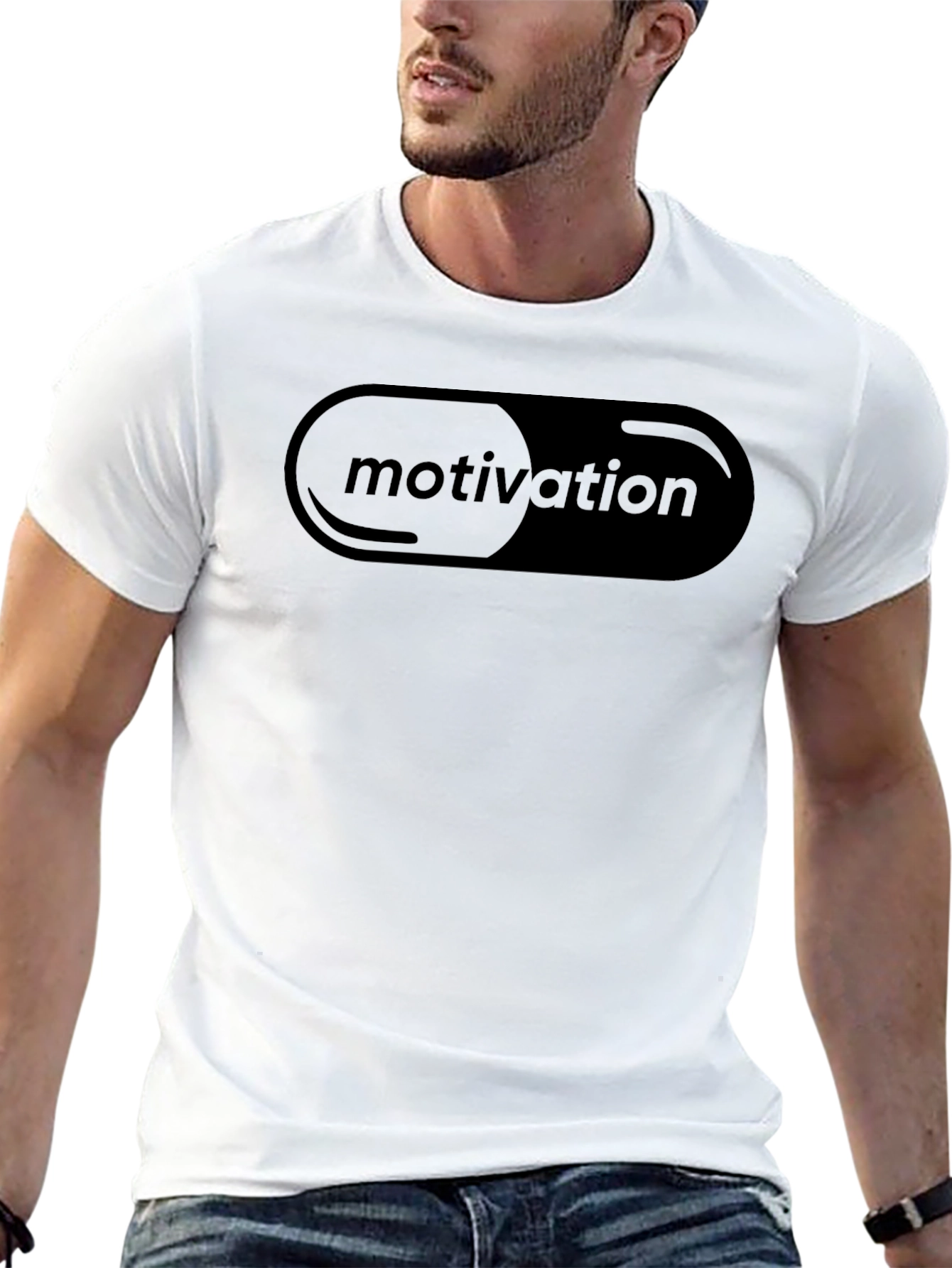 Motivation Pill T-Shirt - Black Cotton Tee