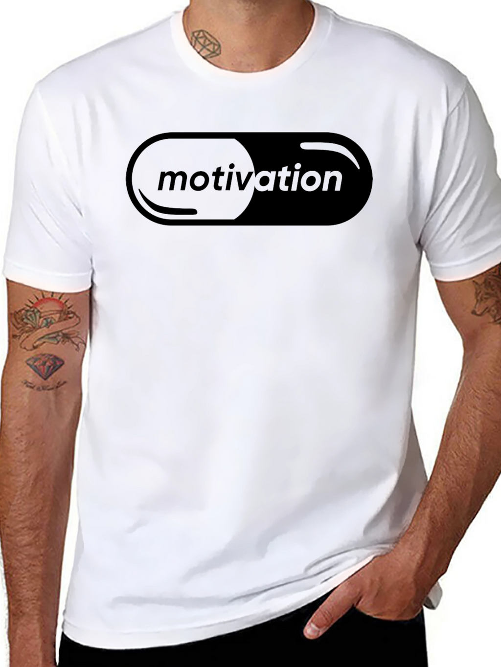 Motivation Pill T-Shirt - Black Cotton Tee