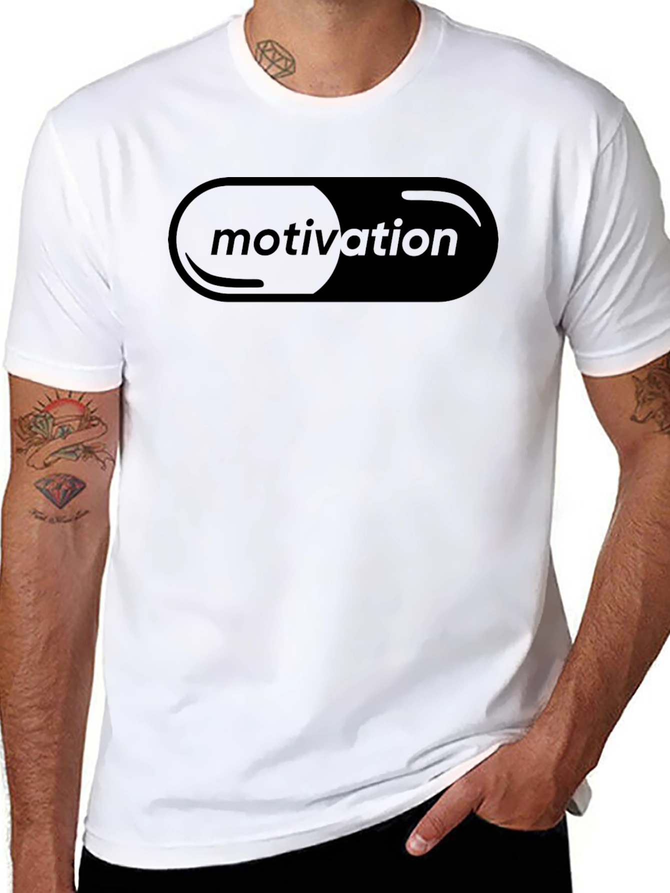 Motivation Pill T-Shirt - Black Cotton Tee
