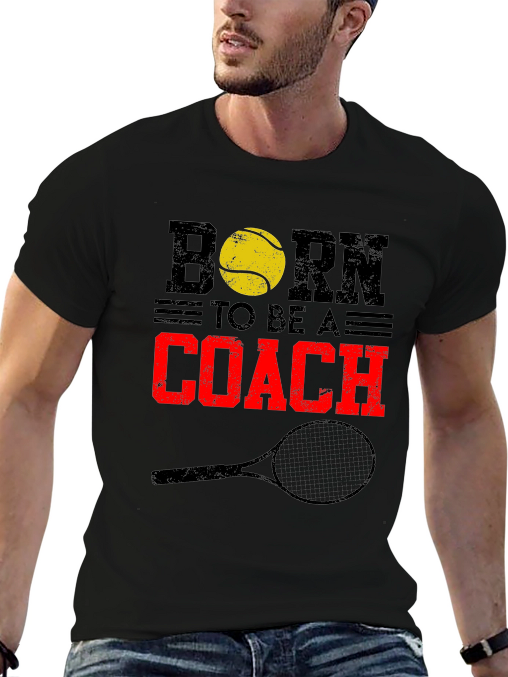 Born to Be a Coach Tennis T-Shirt