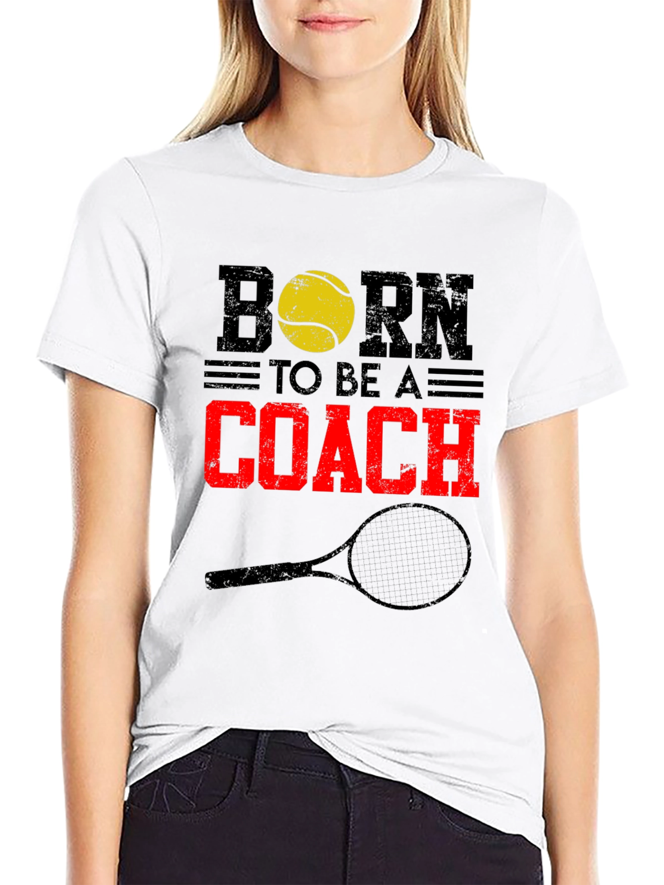 Born to Be a Coach Tennis T-Shirt