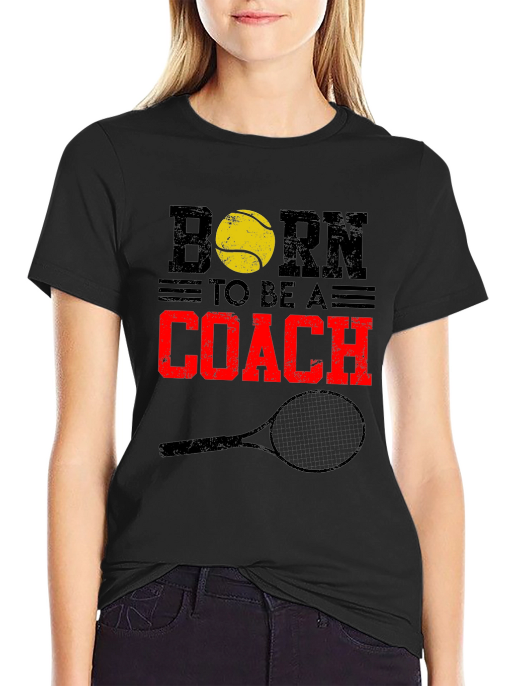 Born to Be a Coach Tennis T-Shirt