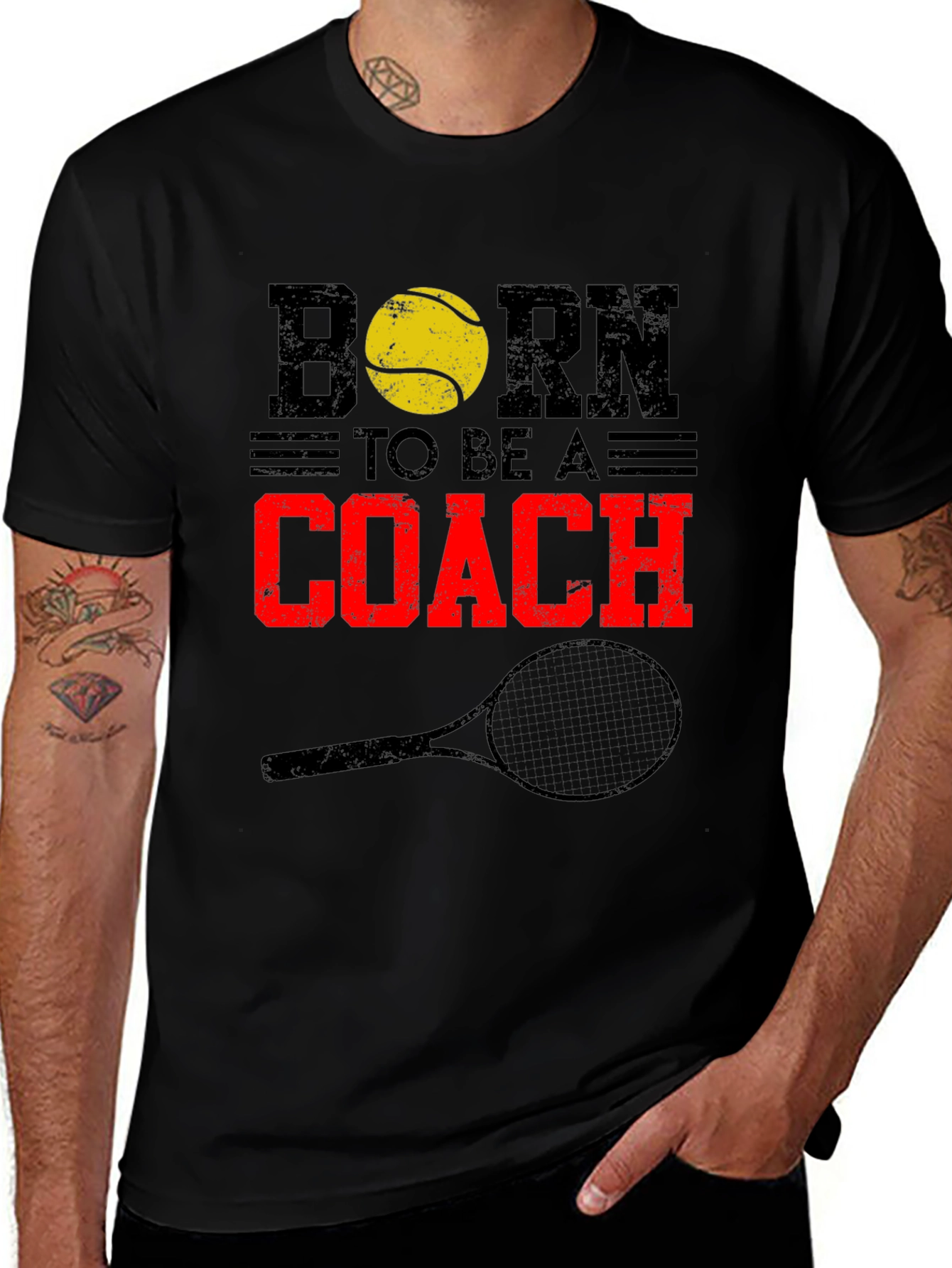 Born to Be a Coach Tennis T-Shirt