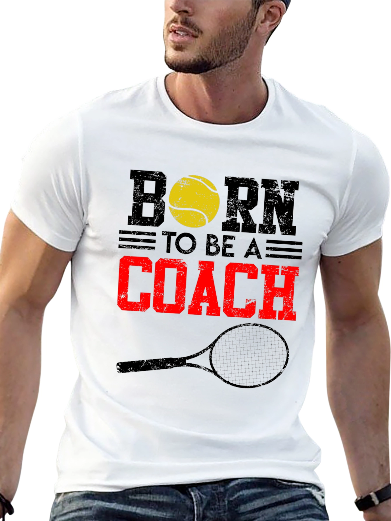 Born to Be a Coach Tennis T-Shirt