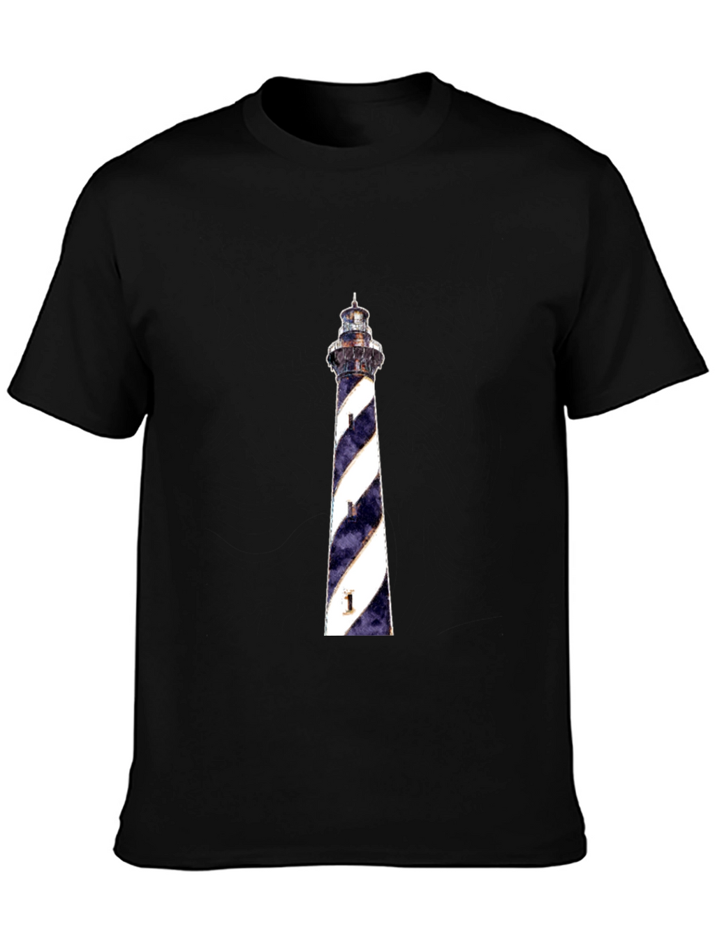 Lighthouse Graphic Tee - Black Cotton