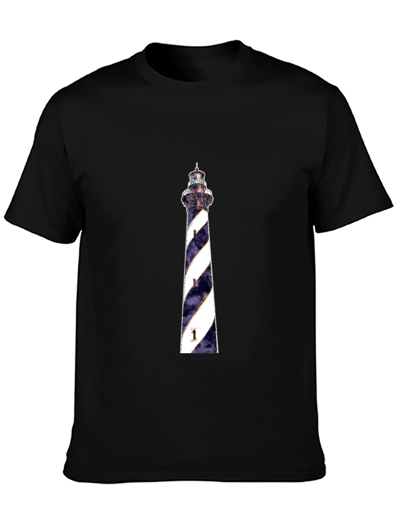Lighthouse Graphic Tee - Black Cotton