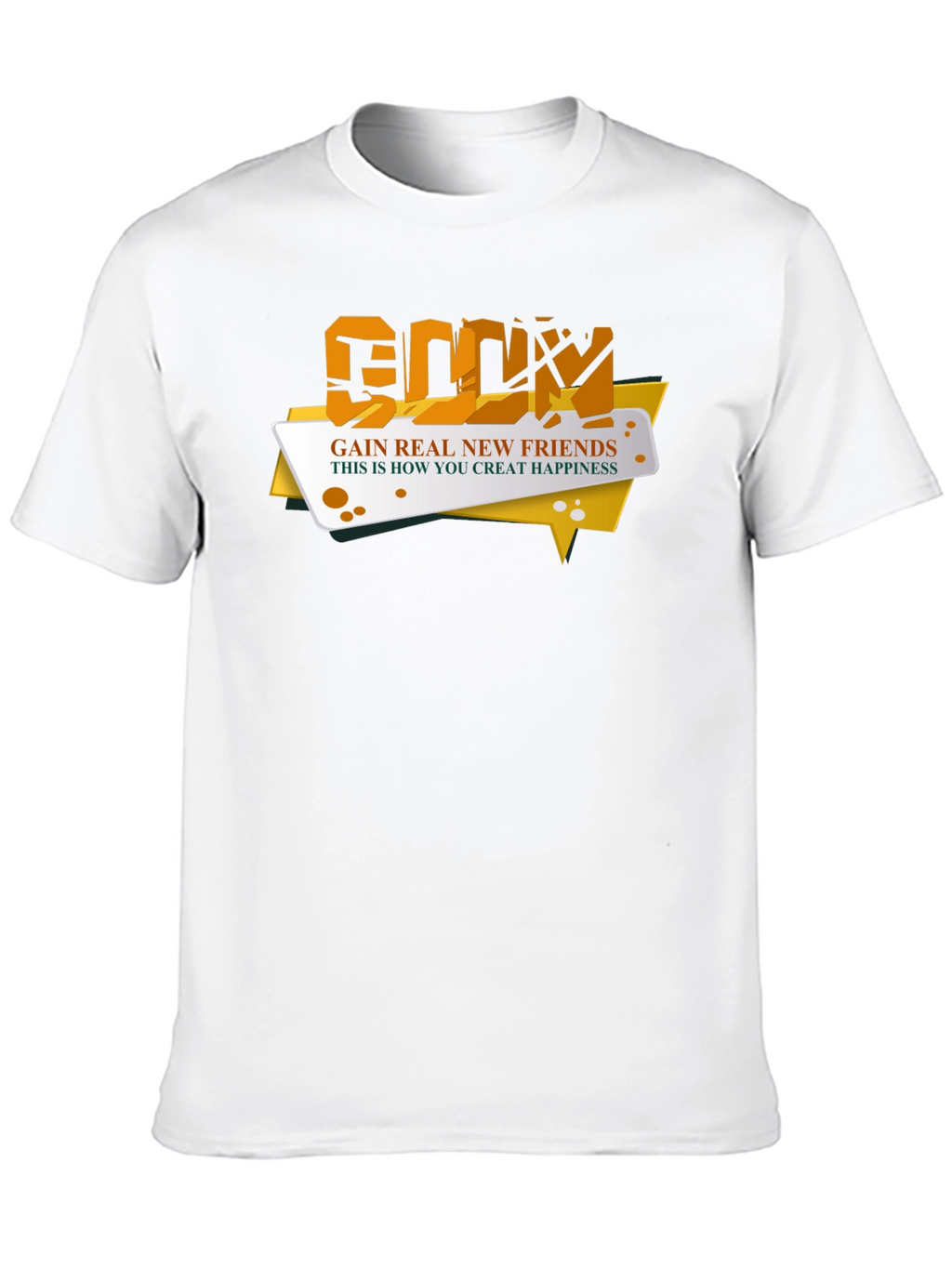 Gain Real New Friends Black T-Shirt