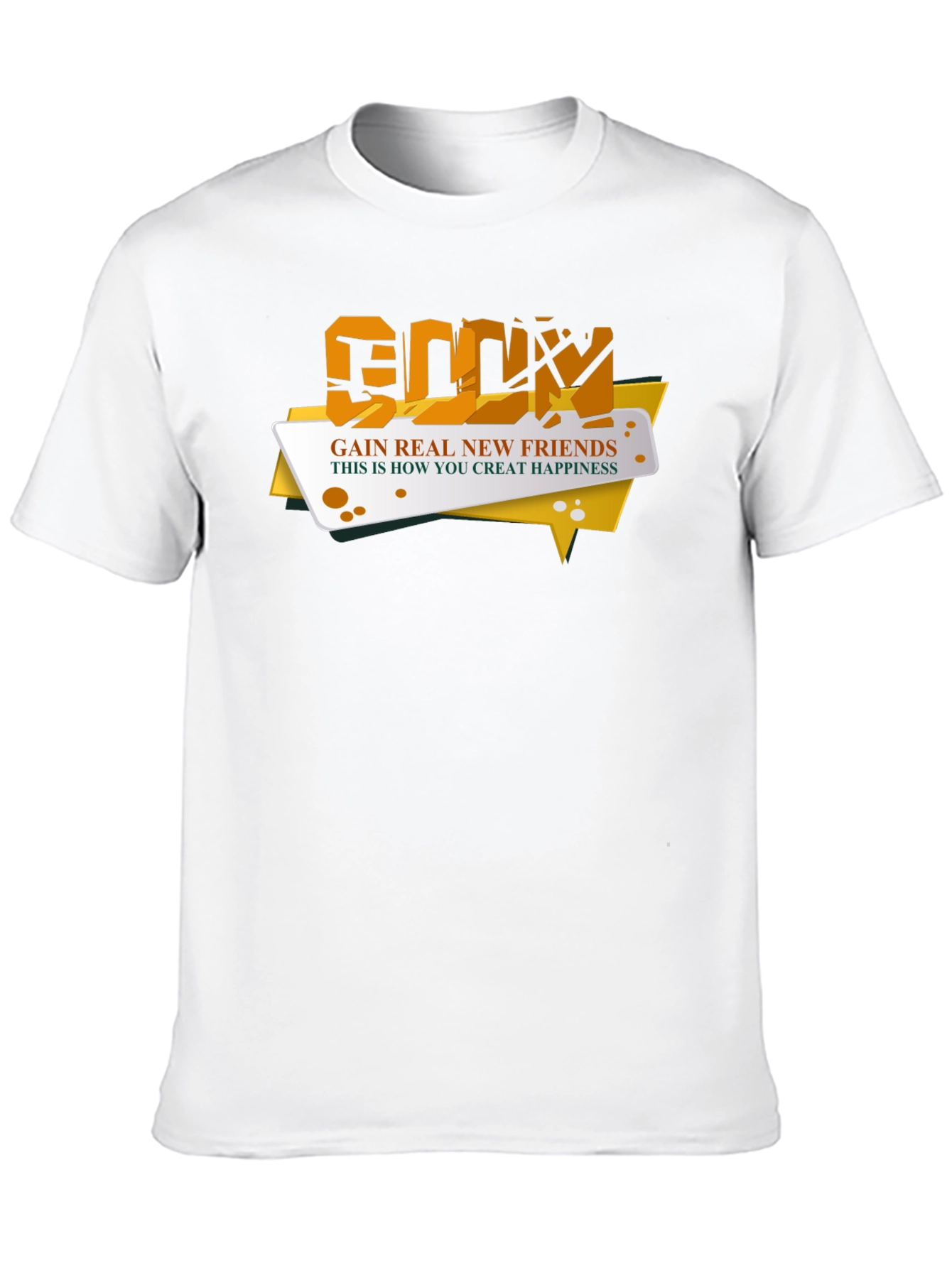 Gain Real New Friends Black T-Shirt