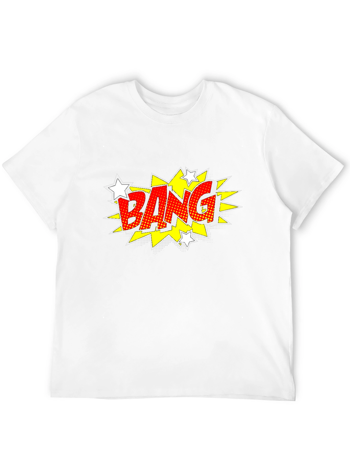 Comic Style Bang Graphic T-Shirt - Bold Black Tee