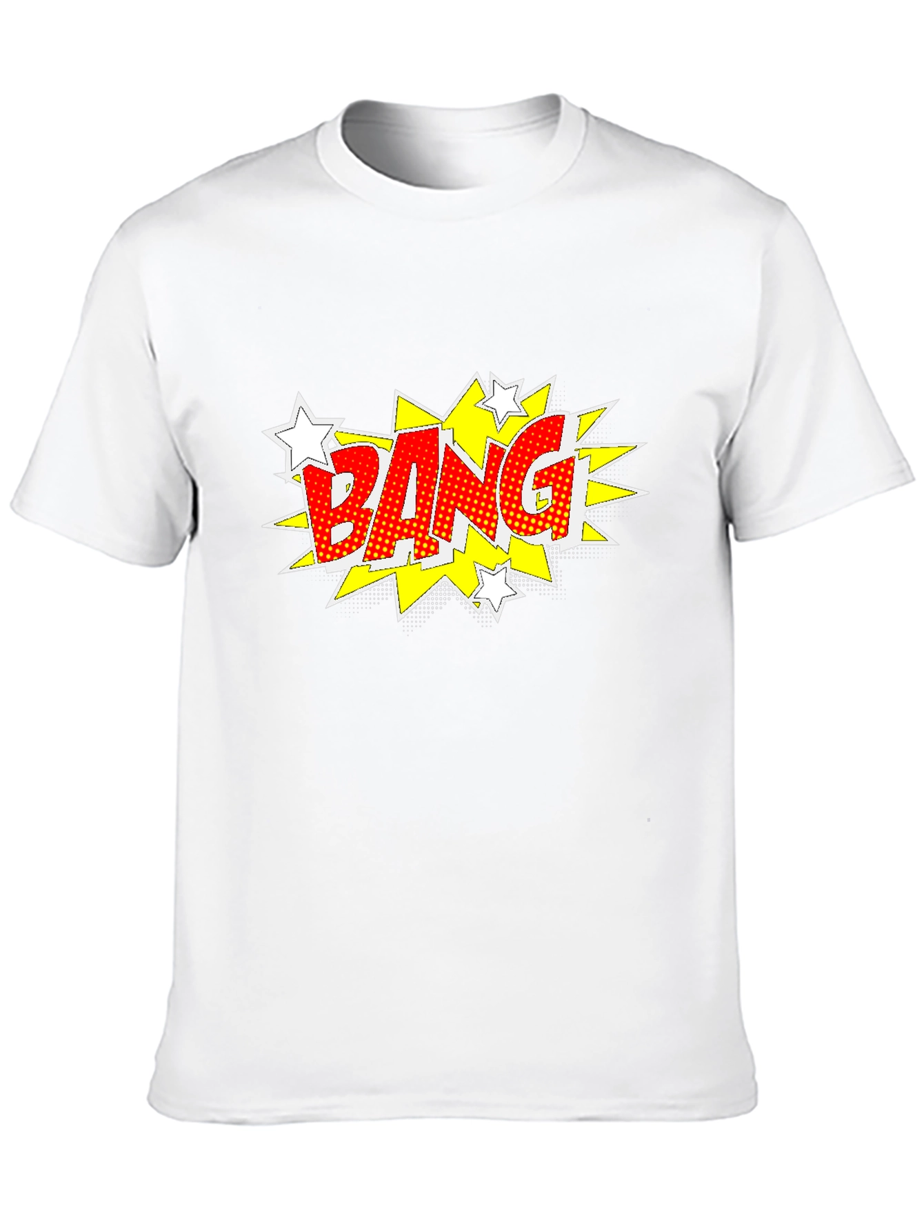 Comic Style Bang Graphic T-Shirt - Bold Black Tee