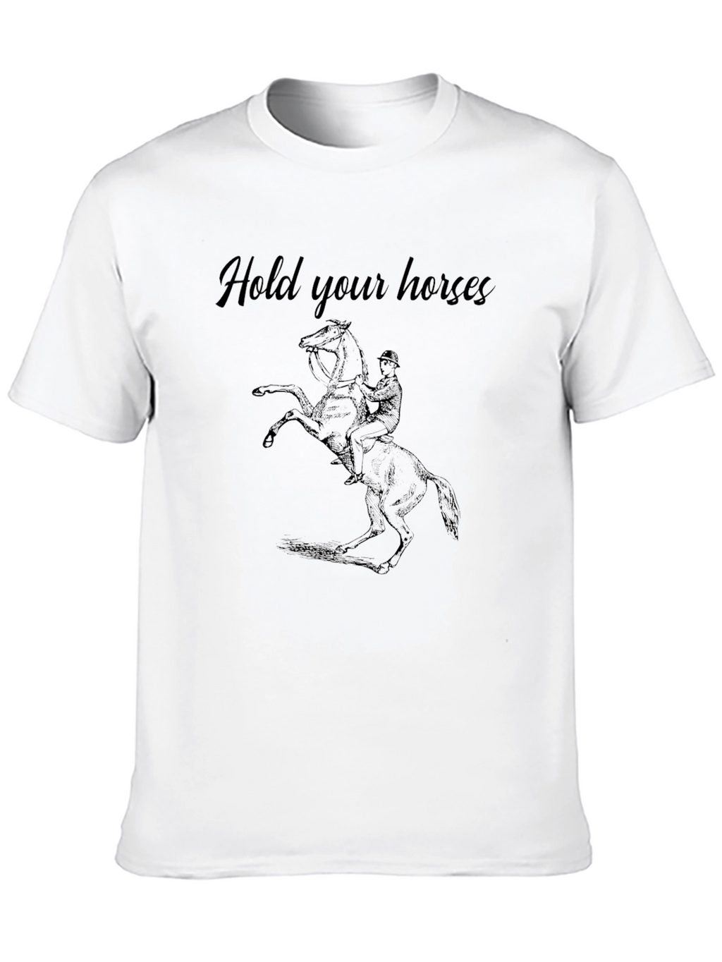 Hold Your Horses Graphic Tee - Black