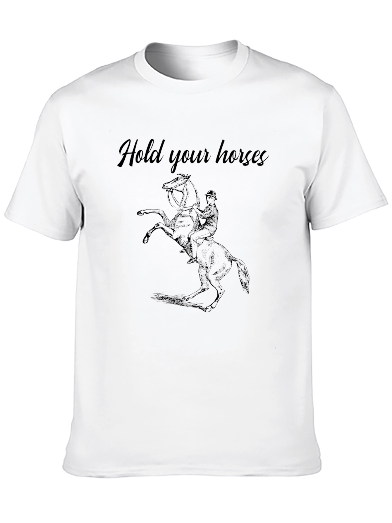 Hold Your Horses Graphic Tee - Black