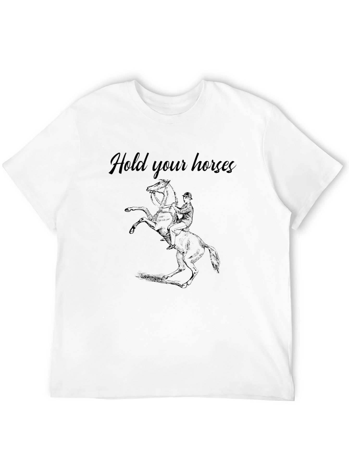 Hold Your Horses Graphic Tee - Black