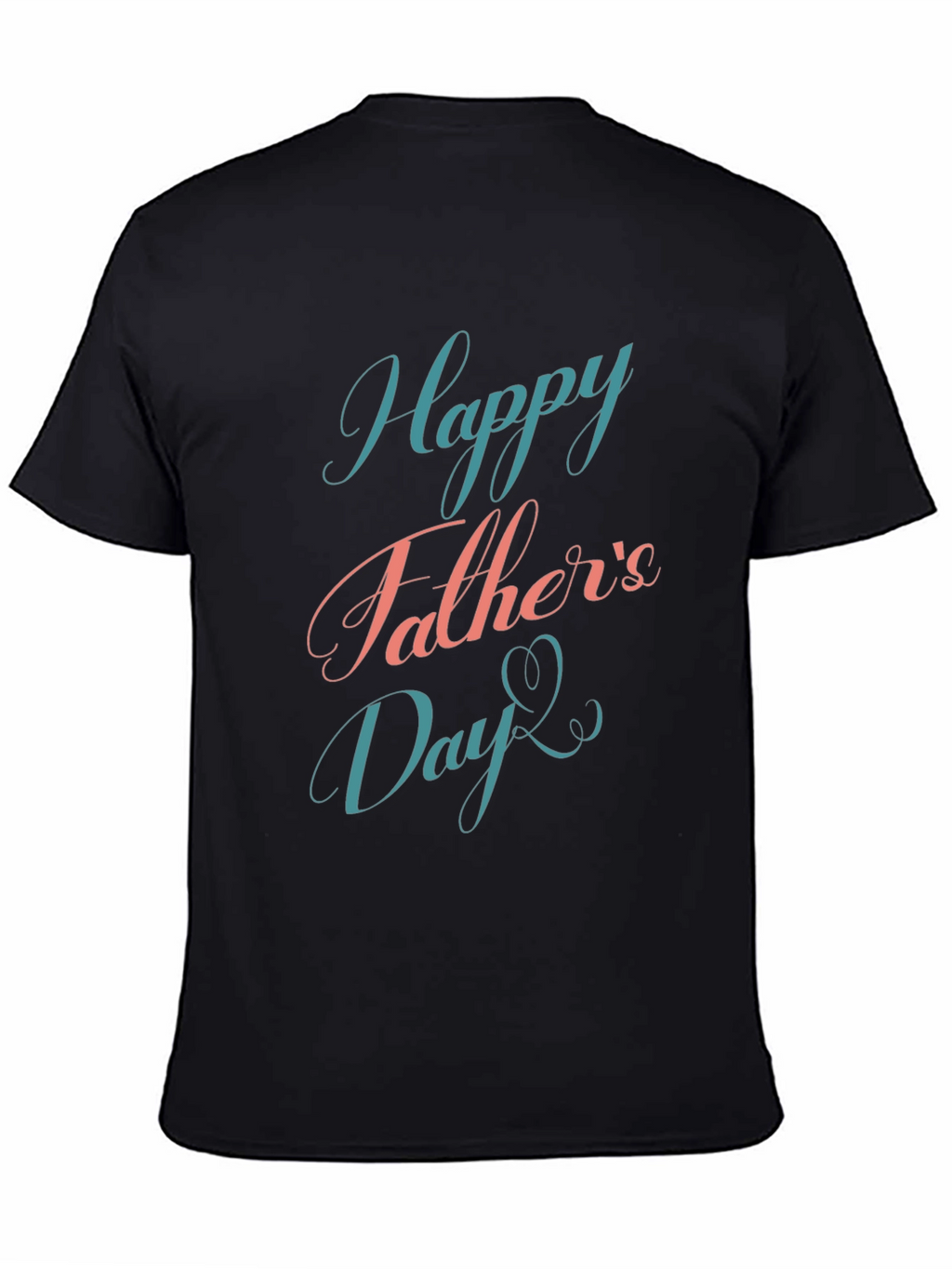 Happy Fathers Day T-Shirt Mens Black Graphic Tee