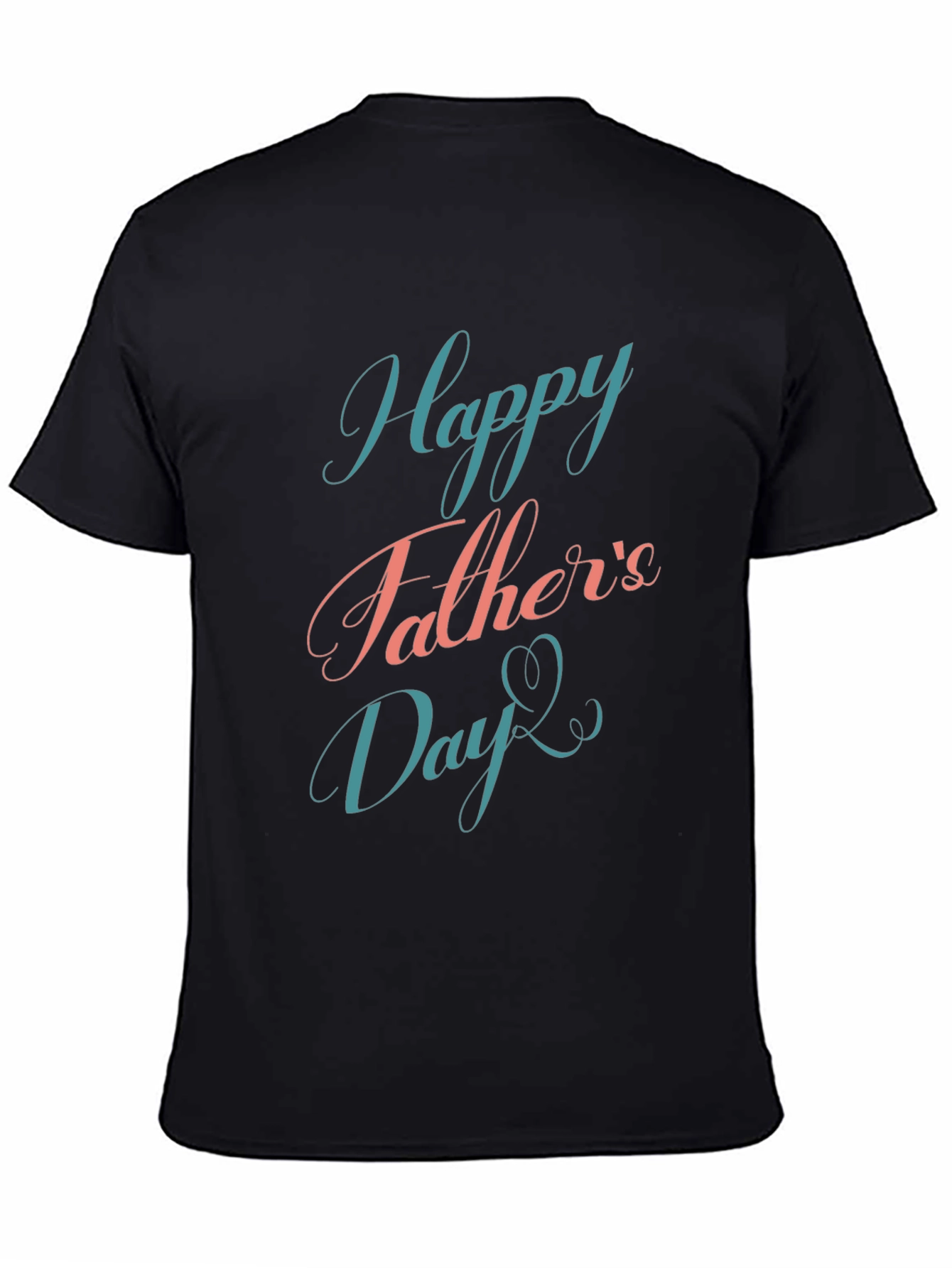 Happy Fathers Day T-Shirt Mens Black Graphic Tee