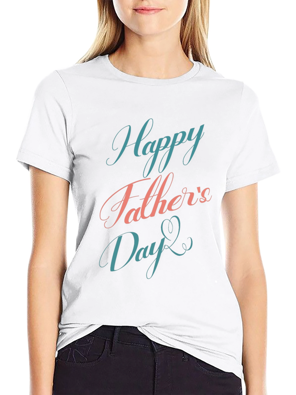 Happy Fathers Day T-Shirt Mens Black Graphic Tee