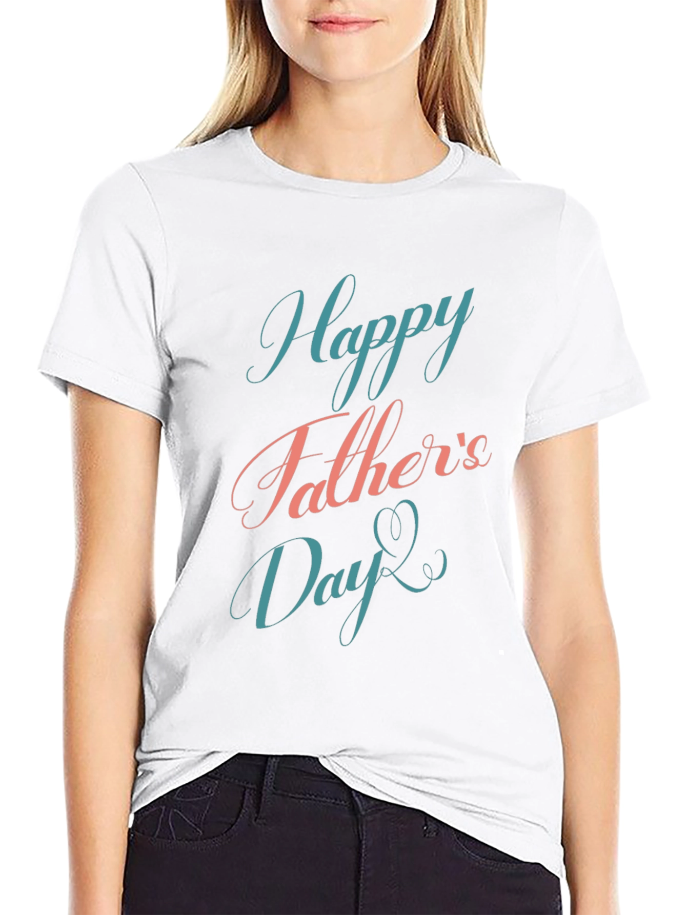 Happy Fathers Day T-Shirt Mens Black Graphic Tee