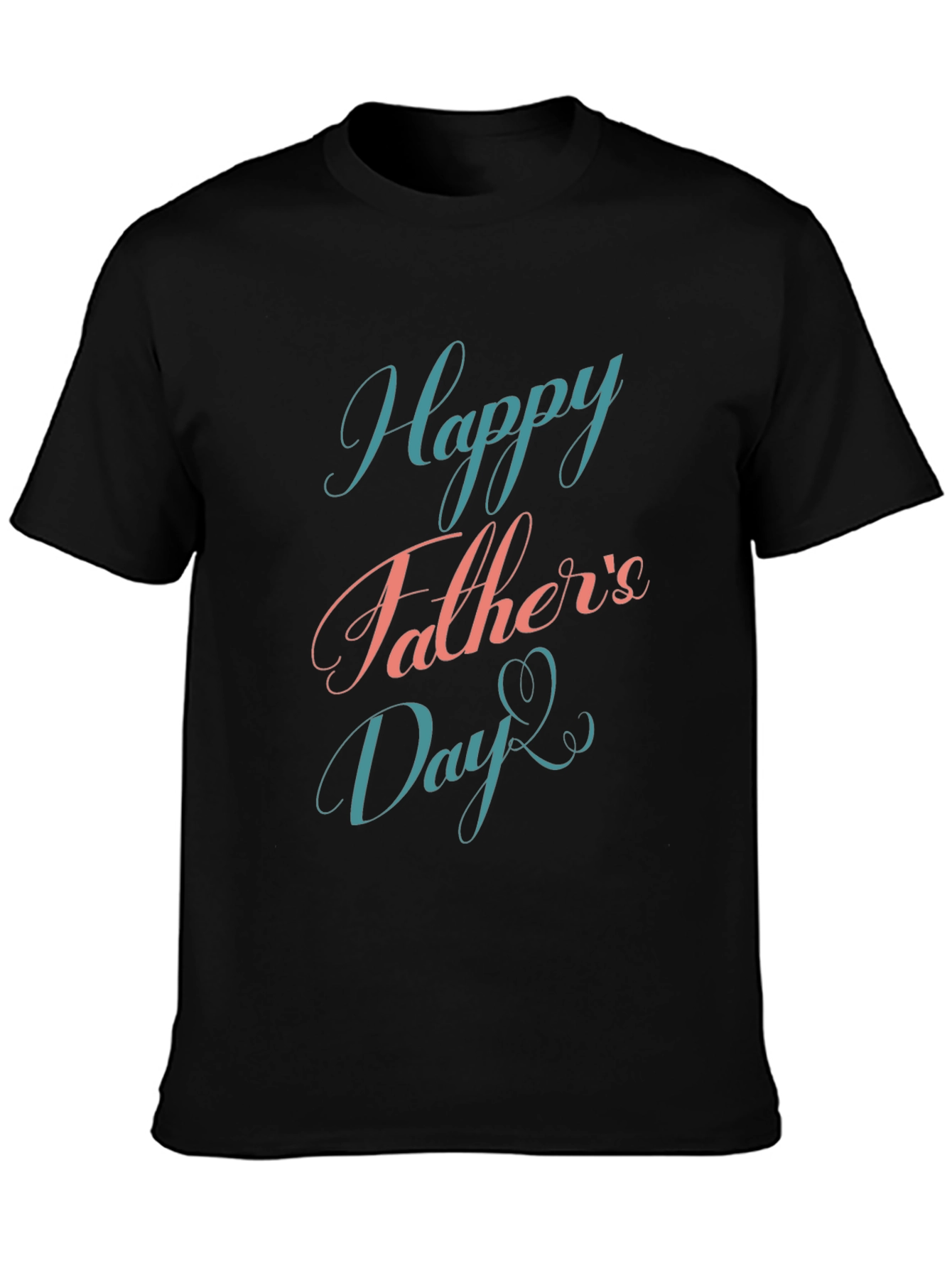 Happy Fathers Day T-Shirt Mens Black Graphic Tee