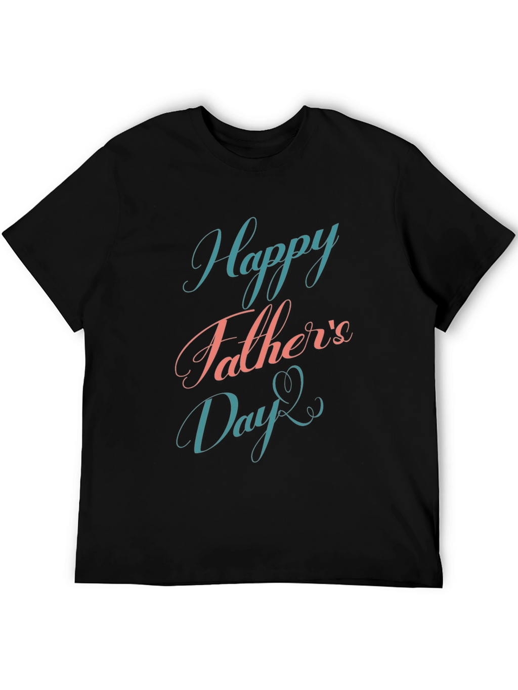 Happy Fathers Day T-Shirt Mens Black Graphic Tee