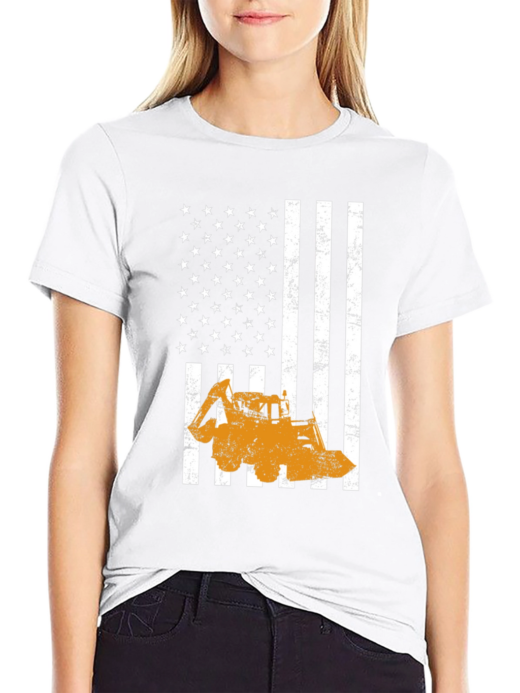 Construction American Flag T-Shirt