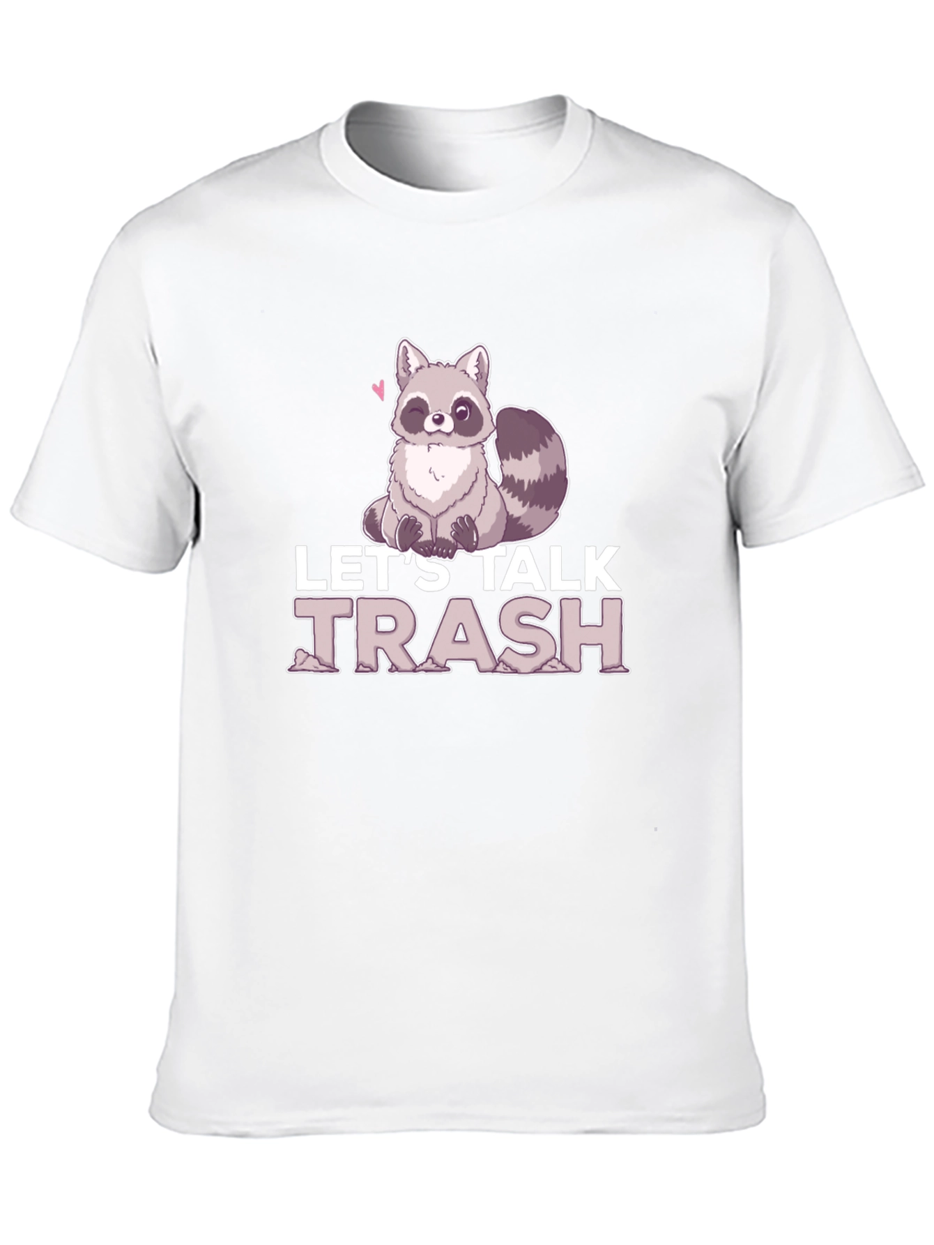 Lets Talk Trash Raccoon Graphic T-Shirt