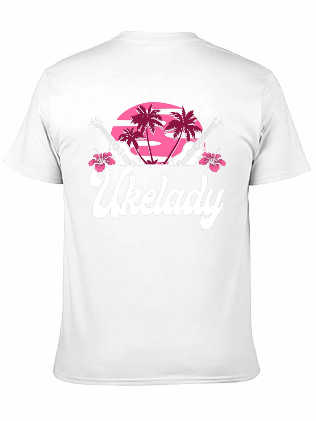 Ukelady Graphic Tee - Tropical Ukulele Design